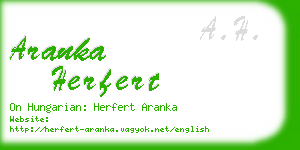 aranka herfert business card